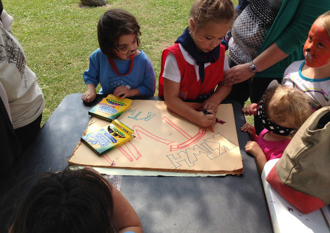 Kids THCR tent Chalk Fest